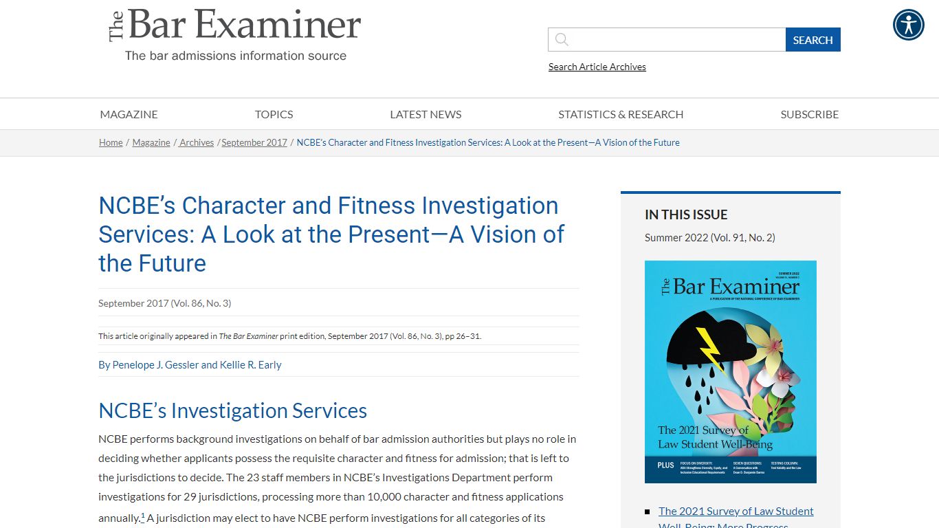NCBE’s Character and Fitness Investigation Services: A Look at the ...