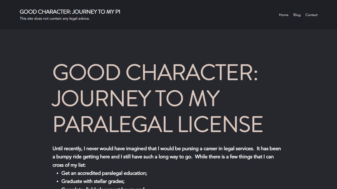 Good Character: Journey to my P1 - Ontario Good Character Investigation